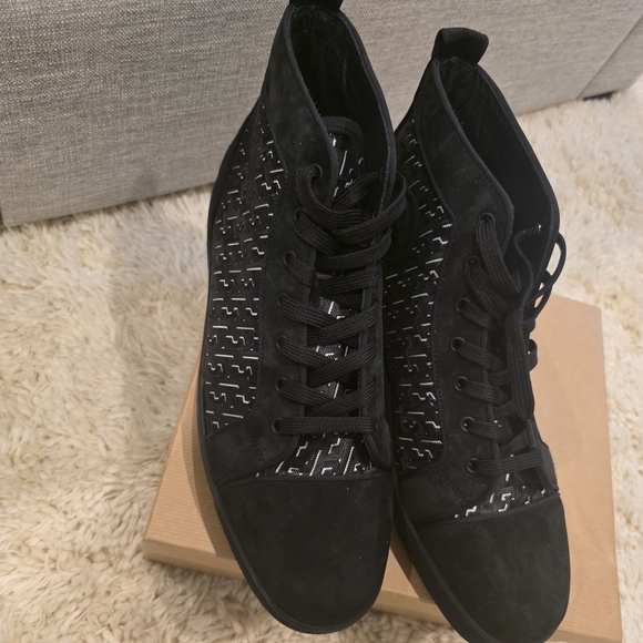 Christian Louboutin Black Patterned Sneakers - Picture 7 of 11